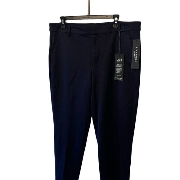 NWT Liverpool Los Angeles The Knit Trouser Blue Size 16 Stretchy Pull-On pants - Picture 9 of 13